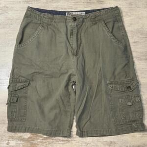 EUC Vintage Army Green 90s Freestyle Cargo Shorts Size 34 inch Waist